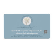 Hairdresser Beauty Studi Lashes Gold Logo QR CODES Etiket (Voorkant)