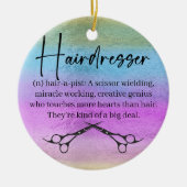 Hairdresser Ceramic Ornament (Voorkant)