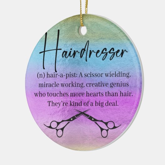 Hairdresser Ceramic Ornament (Links)
