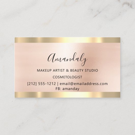 Hairdresser Coiffeur Gold Scissors Holograaf Visitekaartje (Achterkant)