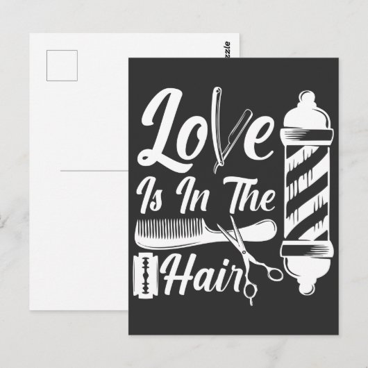 Hairdresser Cosmetology Afstuderen Barber Salon Briefkaart (Voorkant / Achterkant)