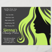 Hairdresser (Donkere Olijfgroen) Flyer (Voorkant)