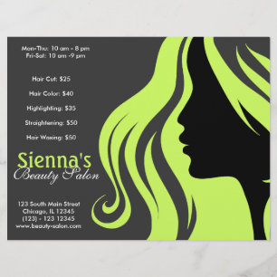Hairdresser (Donkere Olijfgroen) Flyer