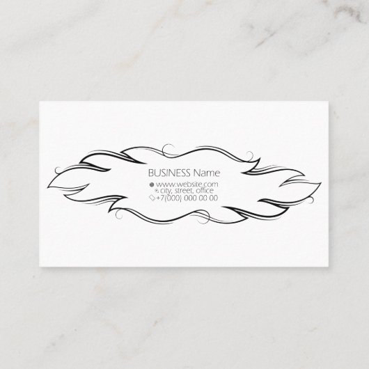 Hairdresser en schoonheidssalon stylist visitekaartje (Achterkant)