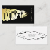 Hairdresser en schoonheidssalon stylist visitekaartje (Voorkant / Achterkant)