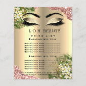 Hairdresser Eyelashes Makeup Studio Price List1 Flyer (Achterkant)