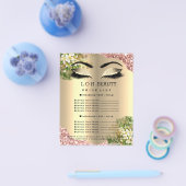 Hairdresser Eyelashes Makeup Studio Price List1 Flyer (Enkel)