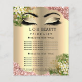 Hairdresser Eyelashes Makeup Studio Price List1 Flyer (Voorkant)