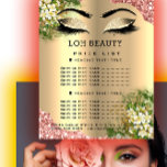 Hairdresser Eyelashes Makeup Studio Price List Flyer<br><div class="desc">In de glamoureuze wereld van schoonheid en persoonlijke verzorging, waar elk detail spreekt tot uw professionaliteit en artistieke karakter, is het presenteren van uw diensten met elegantie en duidelijkheid essentieel. Introductie van de Hairdresser Eyelashes Make-up Studio Price List Flyer van Zazzle - een prachtig ontworpen flyer die verfijning combineert met...</div>