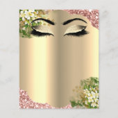 Hairdresser Eyelashes Makeup Studio Price List Flyer (Voorkant)