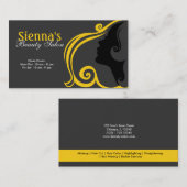 Hairdresser (goud) visitekaartje (Voorkant / Achterkant)