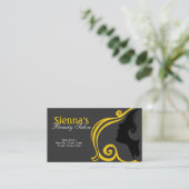 Hairdresser (goud) visitekaartje (Staand voorkant)