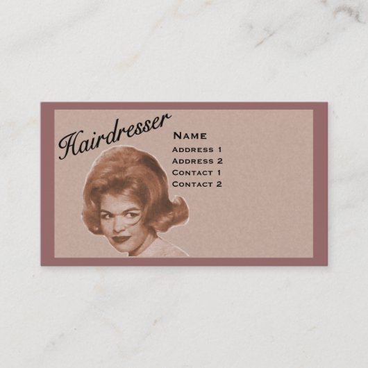 HAIRDRESSER - GROTE HAARPROFIELKAART - PROFESSIONE VISITEKAARTJE (Voorkant)
