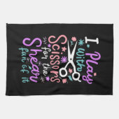 Hairdresser Haarstylist Gift Theedoek (Horizontaal)