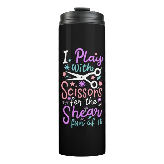 Hairdresser Haarstylist Gift Thermosbeker (Voorkant)