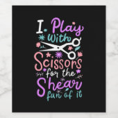 Hairdresser Haarstylist Gift Wijn Etiket (Enkel label)