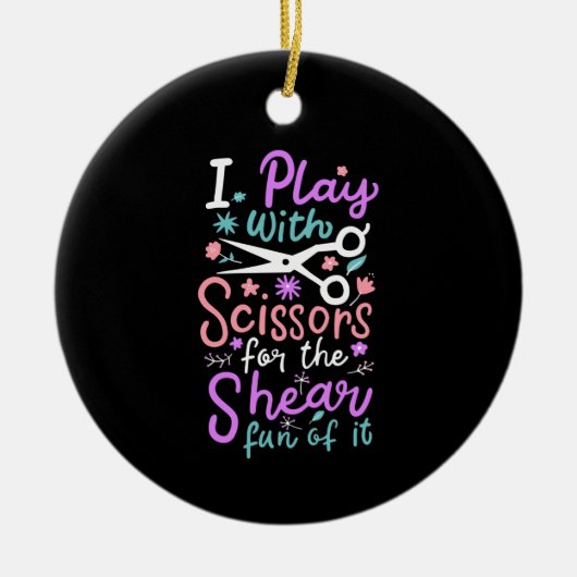 Hairdresser Haarstylist Keramisch Ornament (Voorkant)