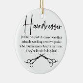 Hairdresser, Haarstylist kerstversiering Keramisch Ornament (Rechts)