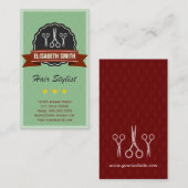 Hairdresser Haarstylist - Retro Visitekaartje (Voorkant / Achterkant)