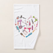 Hairdresser Haarstylist Tool Heart Bad Handdoek (Handdoek)