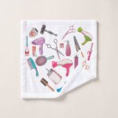 Hairdresser Haarstylist Tool Heart Bad Handdoek (Wasdoekje)