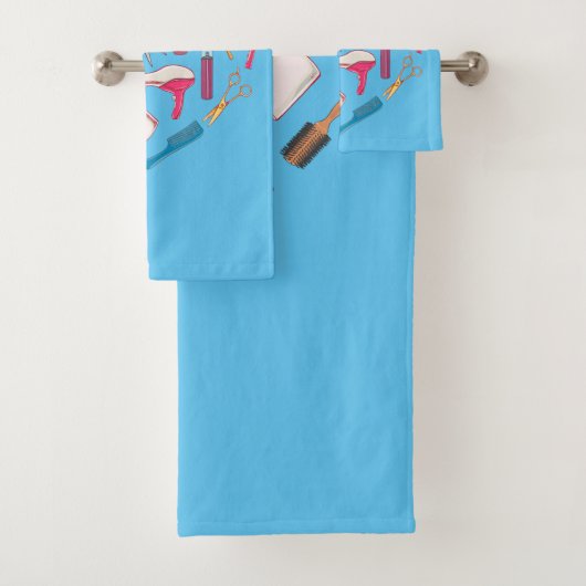 Hairdresser Haarstylist Tool Heart Bad Handdoek (Insitu)