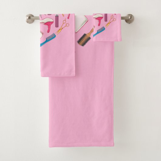 Hairdresser Haarstylist Tool Heart Bad Handdoek (Insitu)