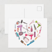 Hairdresser Haarstylist Tool Heart Briefkaart (Voorkant / Achterkant)