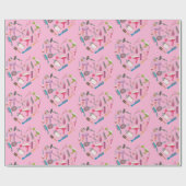 Hairdresser Haarstylist Tool Heart Cadeaupapier (Vlak)