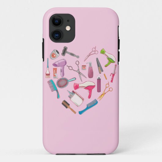 Hairdresser Haarstylist Tool Heart Case-Mate iPhone Case (Achterkant)
