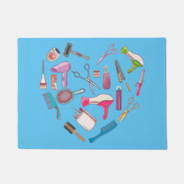 Hairdresser Haarstylist Tool Heart Deurmat
