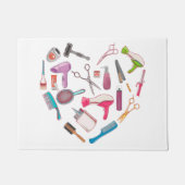 Hairdresser Haarstylist Tool Heart Deurmat (Voorkant)