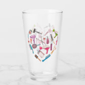 Hairdresser Haarstylist Tool Heart Glas (Achterkant)