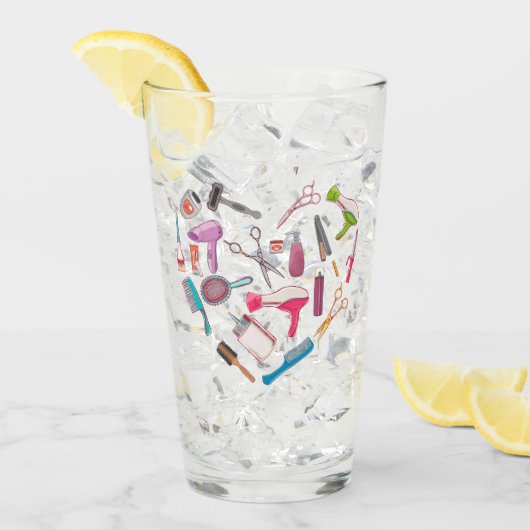 Hairdresser Haarstylist Tool Heart Glas (Voorkant ijs)