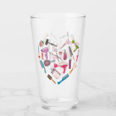 Hairdresser Haarstylist Tool Heart Glas (Voorkant)