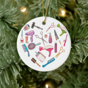 Hairdresser Haarstylist Tool Heart Keramisch Ornament