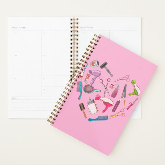Hairdresser Haarstylist Tool Heart Planner (Display)