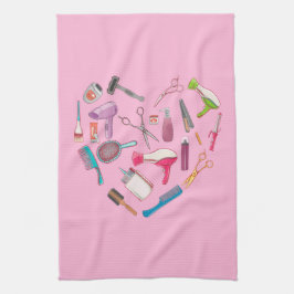 Hairdresser Haarstylist Tool Heart Theedoek