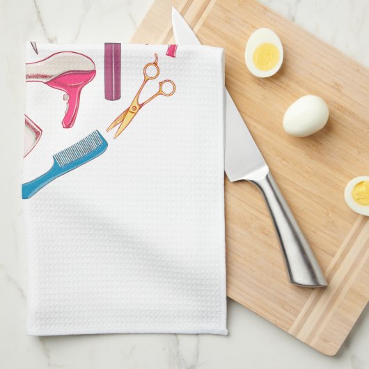 Hairdresser Haarstylist Tool Heart Theedoek (Quarter Fold)