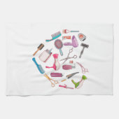 Hairdresser Haarstylist Tool Heart Theedoek (Horizontaal)