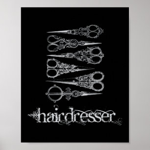  Hairdresser Hair Classic Scissors Poster