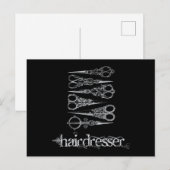 Hairdresser Hair Classic Scissors Uitnodiging Briefkaart (Voorkant / Achterkant)