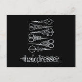  Hairdresser Hair Classic Scissors Uitnodiging Briefkaart (Voorkant)