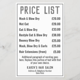 Hairdresser Hair Salon bijsluiter Flyer