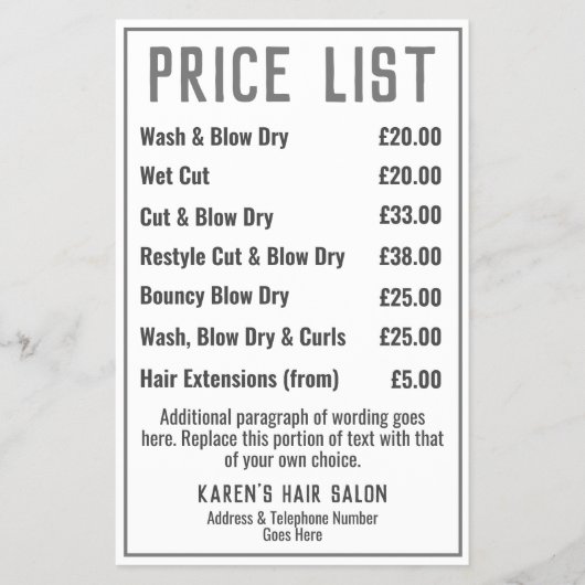 Hairdresser Hair Salon bijsluiter Flyer (Voorkant)