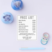 Hairdresser Hair Salon bijsluiter Prijslijst broch Flyer (Enkel)