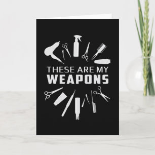 Hairdresser Hair Stylist Barber Weapons Gift Idee Kaart