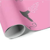 Hairdresser Hair Stylist Blowdryer Wrapping Paper Cadeaupapier (Rol Hoek)