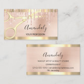 Hairdresser Hair Stylist Coiffeur Gold Scissors Visitekaartje (Voorkant / Achterkant)