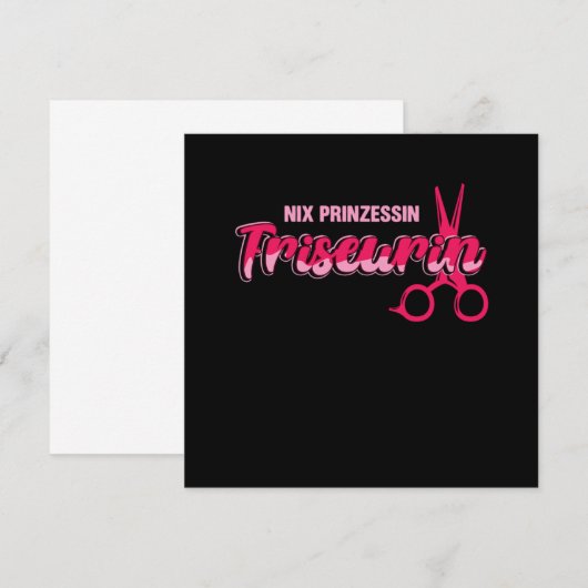 Hairdresser Hair Stylist Hair Salon Barber Scissor Kaart (Voorkant / Achterkant)